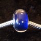 Perle Charmies Métal phosphorescente bleue en verre